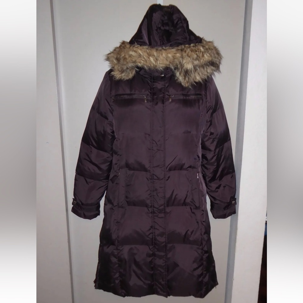 MICHAEL BY MICHAEL KORS WOMEN'S PUFFER HOODED TRENCHCOAT BROWN SIZE SMALL